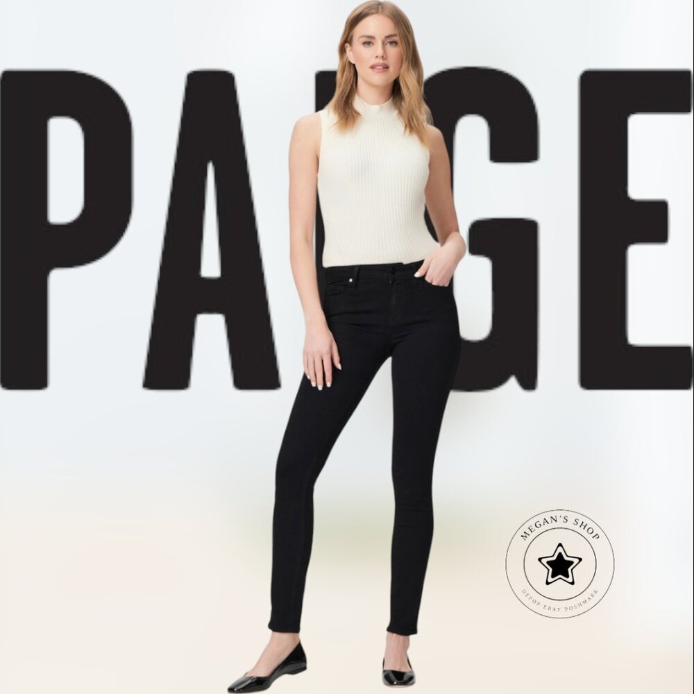 Women's Paige Black Verdugo Ultra Skinny Jeggings Pants Size 25